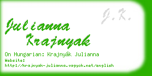 julianna krajnyak business card